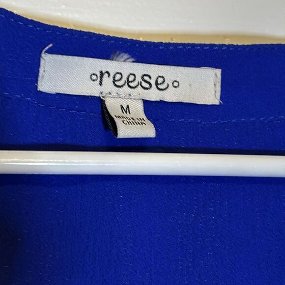 Reese Women’s Royal Blue Three quarter length sleeve top with zipper size m - Picture 3 of 7